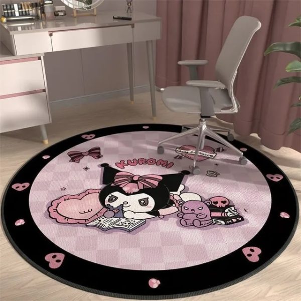 40/60/100cm Kuromi Sanrio Cushion Pillow Kawaii Anime Carpet Bathroom Non-slip Mat Cute Chair Plush Toys Gift for Children Kid